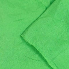 Parrot Green Colour Polyester Raw silk fabric