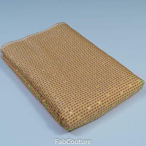 Yellow Colour Rayon Foil Print (60 cm cut piece)