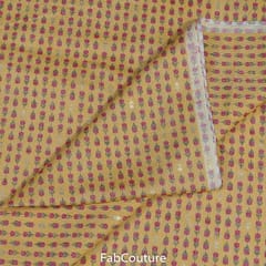 Yellow Colour Rayon Foil Print (60 cm cut piece)