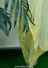 Lemon Colour Chiffon Heat Set Dupatta