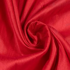 Red Colour Polyester Raw silk fabric