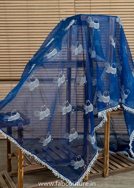 Organza Dupatta Embroidered