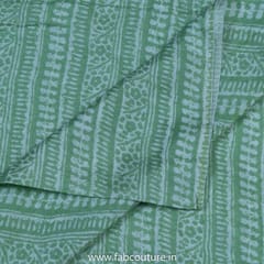 Green Colour Muslin Batik Print (2 Meter Cut Piece )
