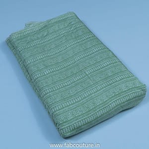 Green Colour Muslin Batik Print (2 Meter Cut Piece )