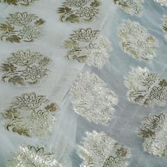 White Dyeable Georgette Jacquard fabric
