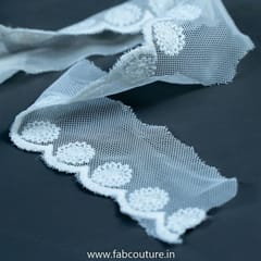 White Dyeble Cotton Lace 10 Meter Piece