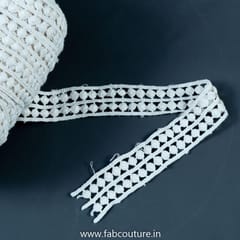 White Dyeble Cotton Lace 10 Meter Piece