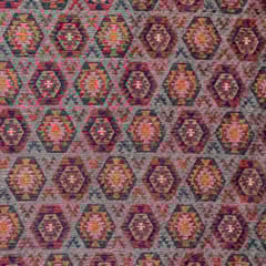 Mehendi Colour Chanderi Zari Digital Printed Fabric