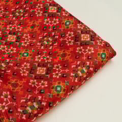 Multi Colour Uppada Digital Printed Fabric