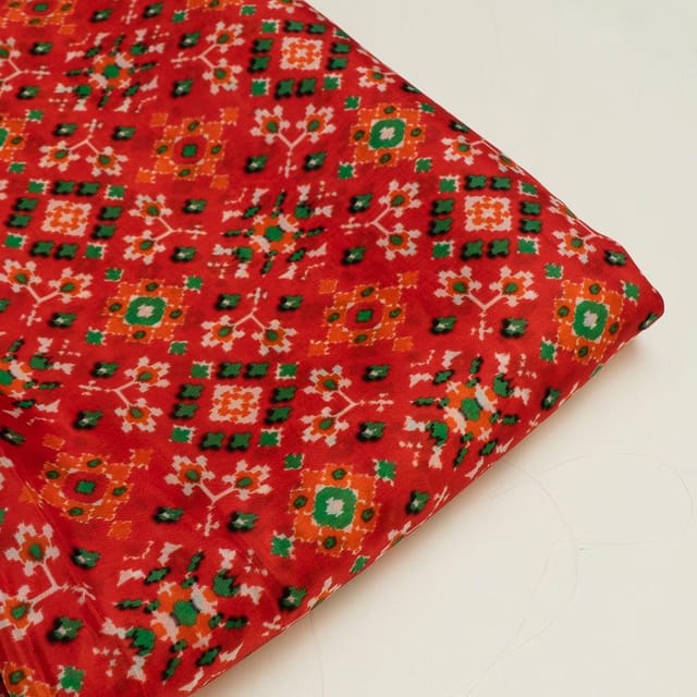 Multi Colour Uppada Digital Printed Fabric