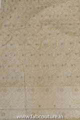 White Colour Chanderi Embroidery (1.9 Meter Cut Piece)