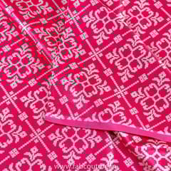 Rani Colour Mashru Silk Ajrakh Printed Fabric