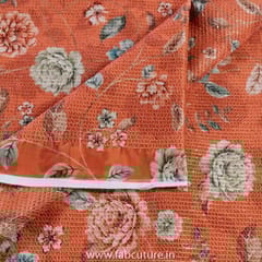 Velvet Digital Print With Embroidered Fabric