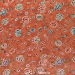 Velvet Digital Print With Embroidered Fabric