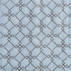 White Dyeble Chinon Chiffon Embroidered Fabric