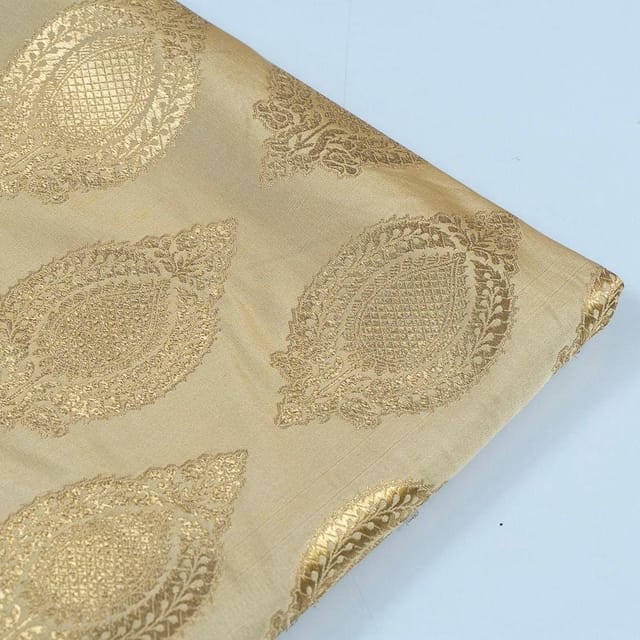 Beige Colour Brocade fabric