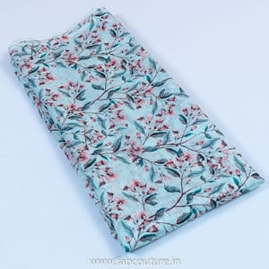 Sea Green Colour Kota Checks Digital Prints (1.9 Meter Cut Piece )