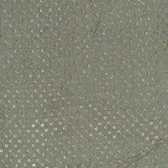 Sage Green Colour Chinon Chiffon Sequins Embroidered Fabric