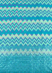 Firozi Color Georgette Sequins Embroidery With Digital Print fabric