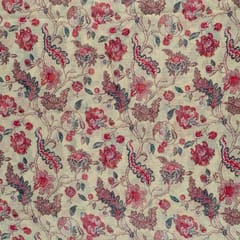 Lemon Colour Kota Digital Printed Fabric