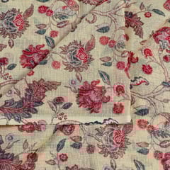 Lemon Colour Kota Digital Printed Fabric