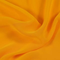 Mango Yellow Poly Georgette fabric