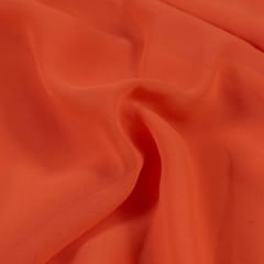 Orange Poly Georgette fabric