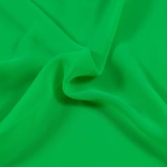 Parrot Green Poly Georgette fabric