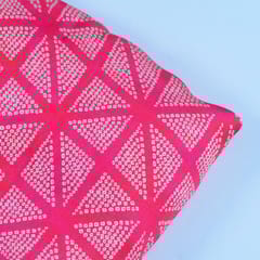 Pink Color Georgette Satin Printed Fabric
