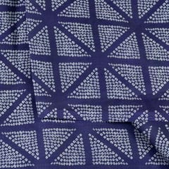 Purple Colour Georgette Satin Bandhni Printed Fabric