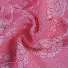 Pink Pure Chinon Chiffon Digital Print (1.80Mtr piece)