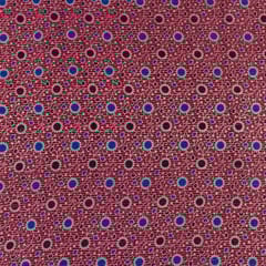 Red Colour Kantha Dobbi Ajarakh Printed Fabric