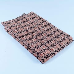 Black Colour Cotton Cambric Printed Fabric