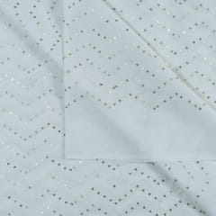 White Dyeable Georgette Thread Embroidery(80CMT PIECE)