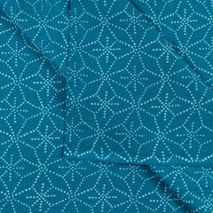 Firozi Colour Cotton Jacquard Print(2.20Mtr Piece)