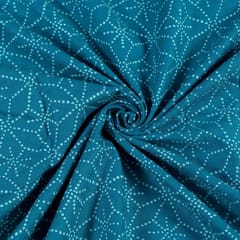Firozi Colour Cotton Jacquard Print(2.20Mtr Piece)