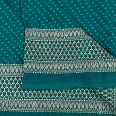 Green Colour Georgette Bandhej Embroidered Fabric