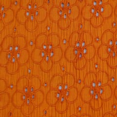 Off White Dyeable Cotton Chikan fabric