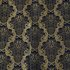 Navy blue Kimkhab Brocade( 1 mtr piece )