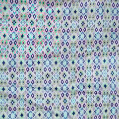 White Colour Pure Crepe Tribal Digital Printed Fabric