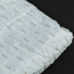 White Dyeable Uppada Sequin Embroidered Fabric