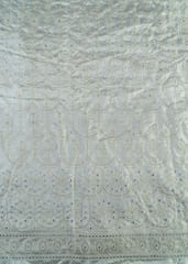Uppada Silk Faux Mirror Embroidered Fabric