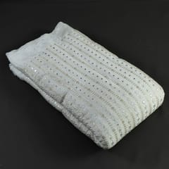 Chinon Chiffon Faux Mirror Embroidered Fabric
