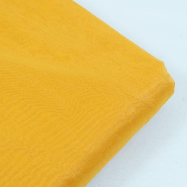 Haldi Yellow Colour Modal Chanderi fabric