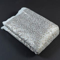 Dyeable Multi Colour Georgette Sequins Embroidered Fabric