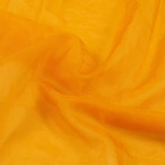Orange Colour Poly Organza fabric