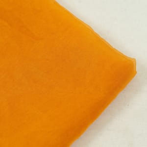 Orange Colour Poly Organza fabric