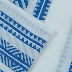 WHITE WITH TRIANGLE STRIPES JACQUARD fabric