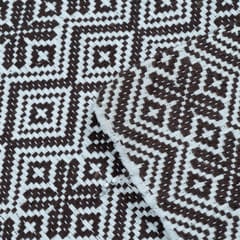 BROWN WITH DAIMOND SHAPE JACQUARD fabric