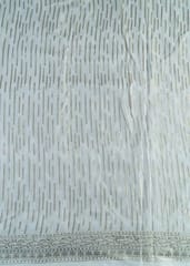 White Colour Dyeable Chinon Chiffon Embroidered Fabric